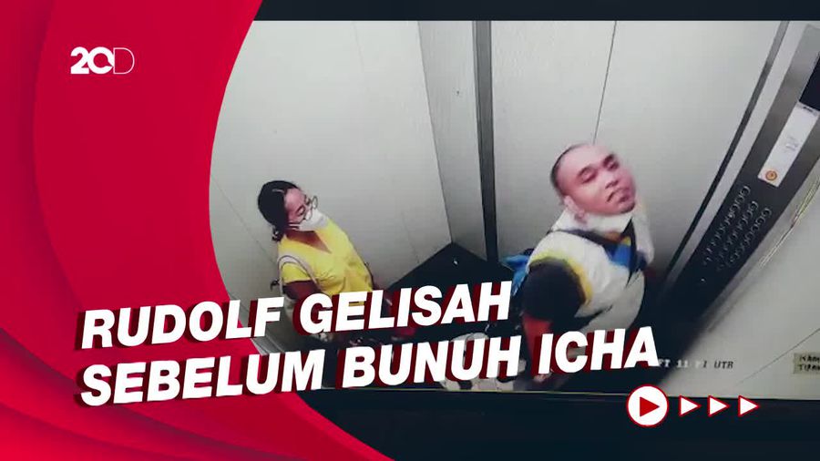 Rekaman CCTV Saat Rudolf dan Icha Satu Lift Sebelum Pembunuhan