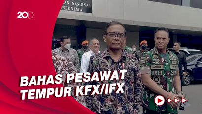 Pertemuan Mahfud dengan Panglima-Wamenhan Bahas Alutsista