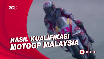 Jorge Martin Pole di MotoGP Malaysia, Bagnaia Ke-9, Quartararo Grid 12