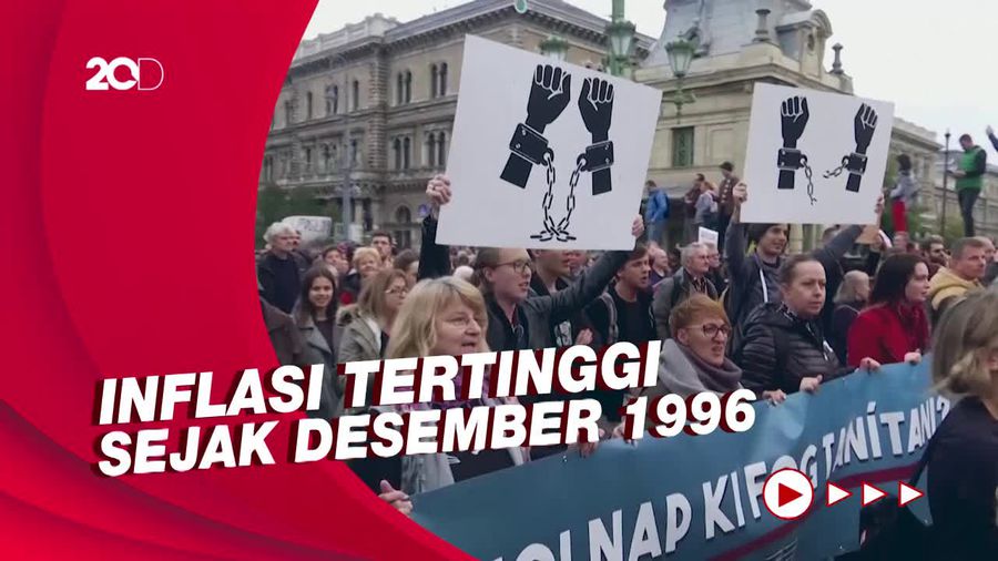 Inflasi Hungaria Capai 20%, Ribuan Warga Turun ke Jalan