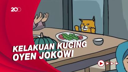 Sederet Kelakuan Random Kucing Oyen di Instagram Jokowi