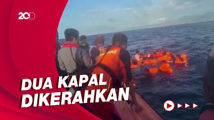 Kapal Terbakar di Perairan Kupang, Petugas Berjibaku Selamatkan Ratusan Penumpang
