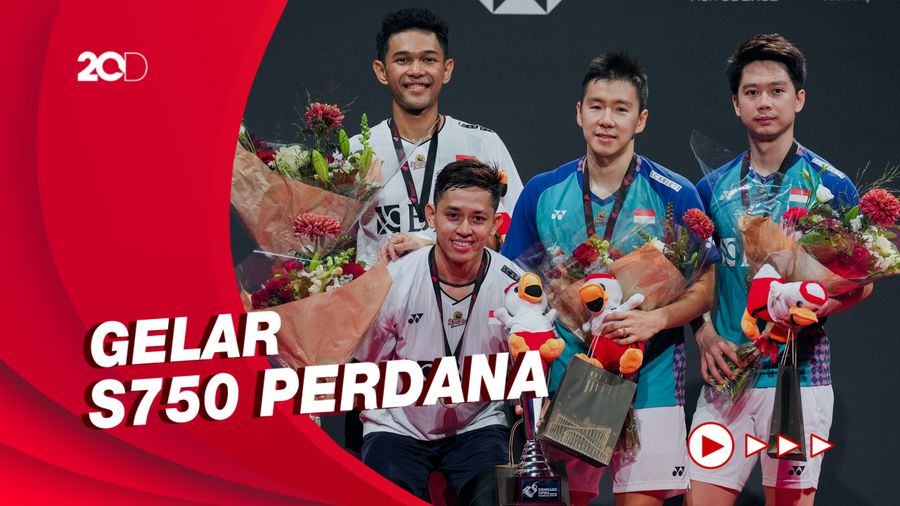 Potret Kemenangan Fajar/Rian Usai Kalahkan Minions di Denmark Open
