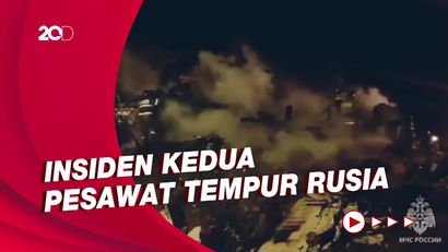 Lagi! Pesawat Tempur Rusia Jatuh ke Permukiman
