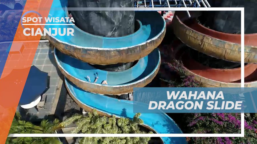 Uji Nyali Meluncur Seru di Wahana Air Dragon Slide, Cianjur