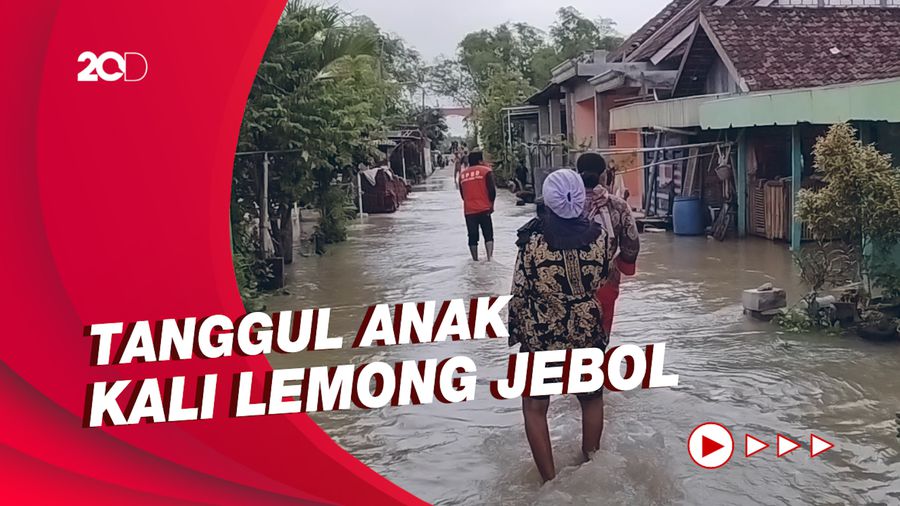 Potret Ratusan Rumah Warga Cermen Gresik yang Kebanjiran