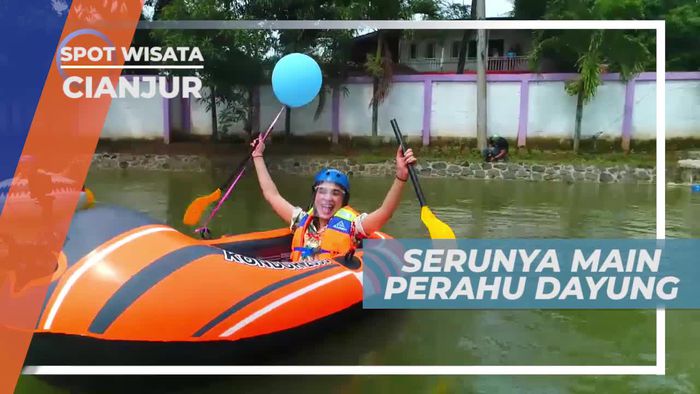 Bermain Perahu Dayung di Kampung Jati Cianjur Jawa Barat