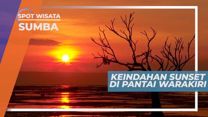 Menikmati Indahnya Seberkas Sinar Senja di Pantai Warakiri, Sumba
