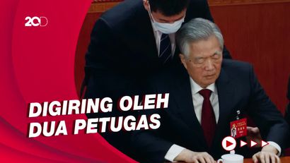 Detik-detik Eks Presiden China Digiring Keluar dari Kongres Partai