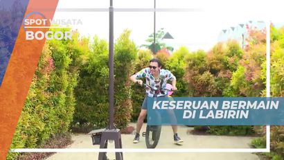 Asiknya Bersepeda Menyusuri Labirin di Kawasan Wisata Bogor