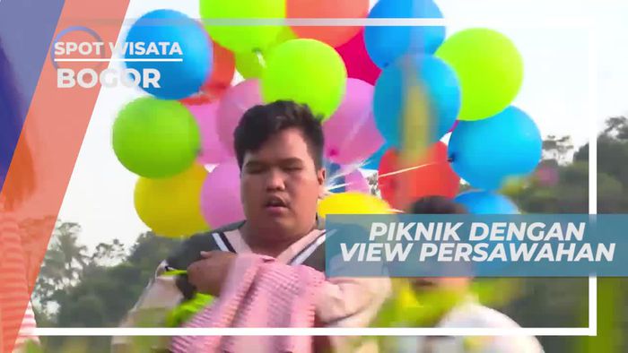 Berjalan Menyusuri Hijaunya Hamparan Sawah di Bogor