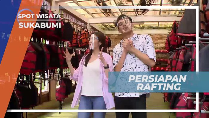 Memakai Peralatan Keamanan, Persiapan Rafting di Sukabumi
