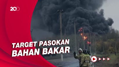 2 Serangan Ukraina di Donetsk Picu Kebakaran di Stasiun Bahan Bakar