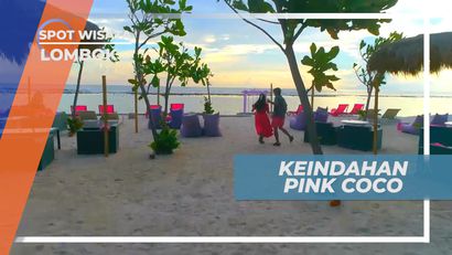 Serba Pink di Pantai Pink Coco, Lombok