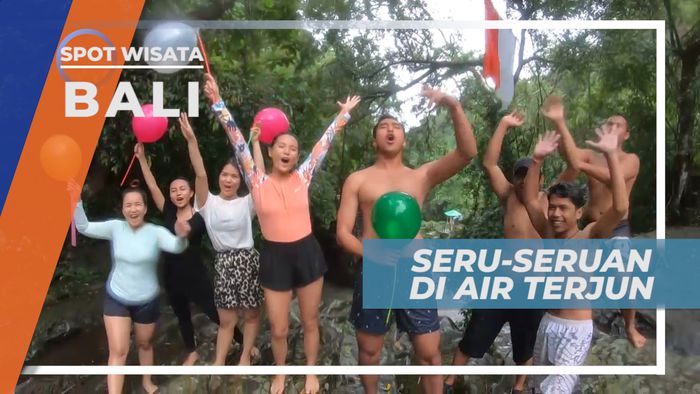 Menghias Sudut-sudut Air Terjun dengan Balon, Bali