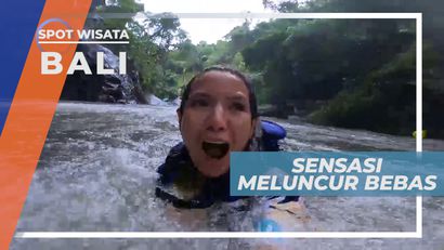 Menegangkan, Meluncur Deras di Air Terjun, Bali
