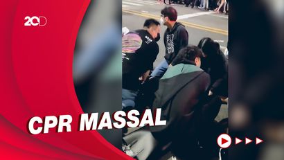 Momen Warga Ikut Beri Pertolongan CPR ke Korban Tragedi Itaewon