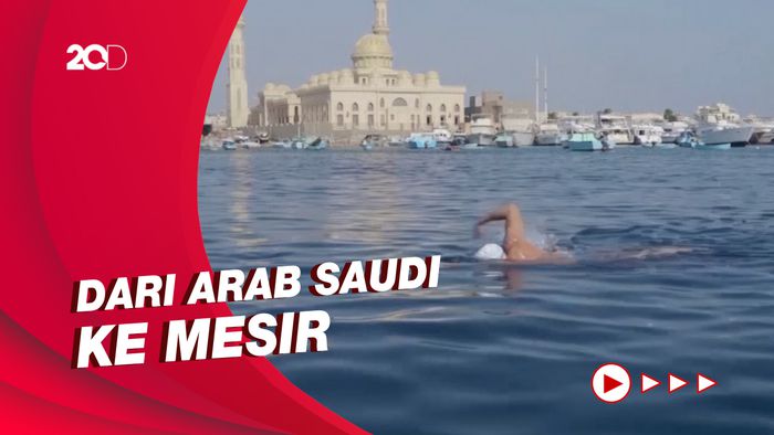 Aksi Aktivis Lingkungan Berenang Melintasi Laut Merah