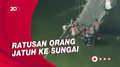 81 Orang Tewas Akibat Jembatan Gantung Ambruk di India