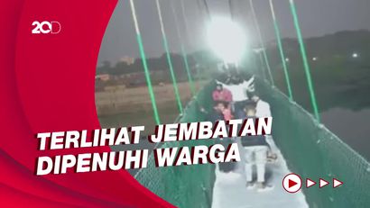 Detik-detik Jembatan di India Roboh dan Menewaskan 132 Orang