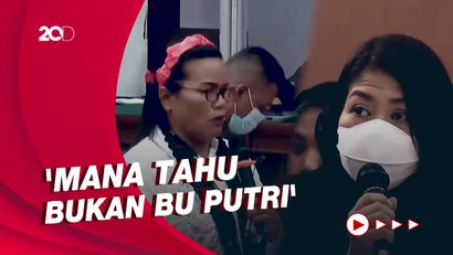 Saat Tante Yosua Minta Hakim Buka Masker Putri
