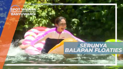 Tantangan Seru, Adu Cepat Balapan Floaties di Air Terjun Jagir, Banyuwangi