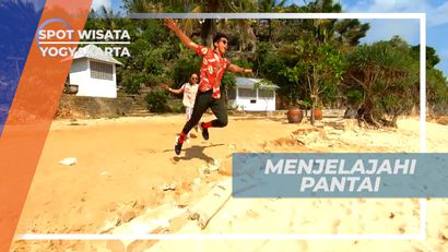 Berlari Menikmati Keindahan Pantai yang Indah, Yogyakarta