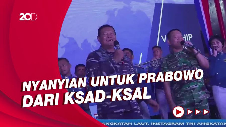 KSAD-KSAL Nyanyi Ojo Dibandingke: Di Hati Ini Hanya Ada Pak Prabowo
