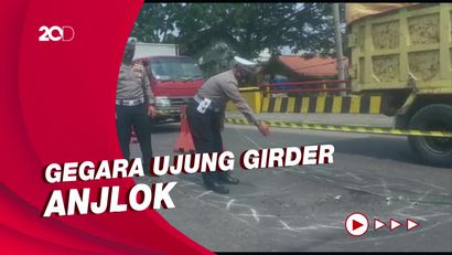 Penampakan Jembatan Plaosan Babat-Lamongan Ambles