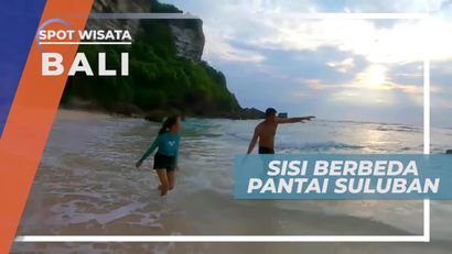 Menikmati Keindahan Panorama Matahari Tenggelam di Pantai Suluban Bali