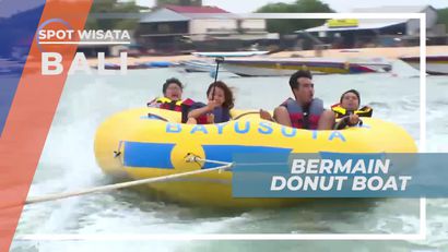 Berpacu Dengan Kecepatan Dengan Donut Boat, Bali