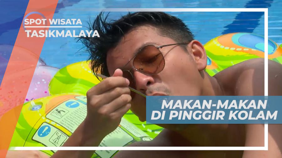 Makan Camilan di Tepi Kolam Renang, Tasikmalaya