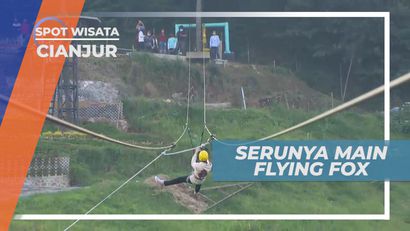 Flying Fox Melewati Lembah dan Perkebunan, Cianjur
