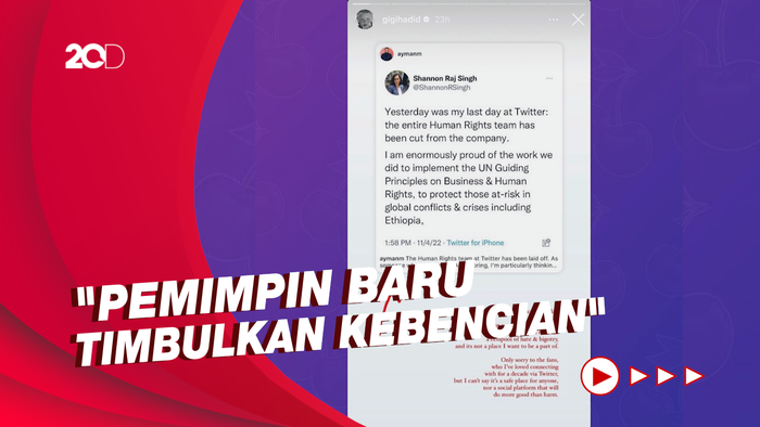 Kecam Perilaku Elon Musk, Gigi Hadid Hapus Akun Twitter Miliknya