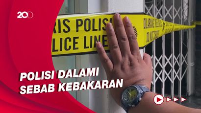 Police Line Membentang di Lokasi Kebakaran Gedung Bapelitbang Bandung