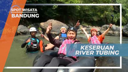 Serunya Menyusuri Sungai Dengan River Tubing, Bandung