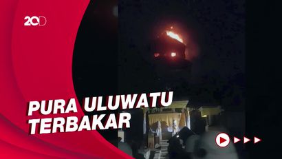 Viral! Wanita Ngaku Selamat dari Sambaran Petir yang Bakar Pura Uluwatu