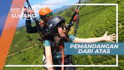 Menikmati IndahnyaPemandangan Alam Dari Atas Bukit Santiong, Subang