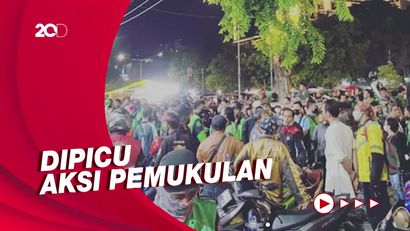 Ratusan Driver Ojol Geruduk Hotel di Tamansari Jakbar