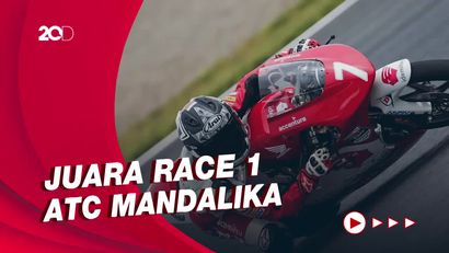Veda Ega Pratama Juara ATC Mandalika, Merah Putih Berkibar