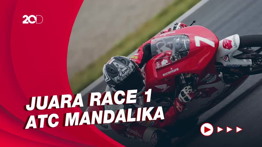 Veda Ega Pratama Juara ATC Mandalika, Merah Putih Berkibar