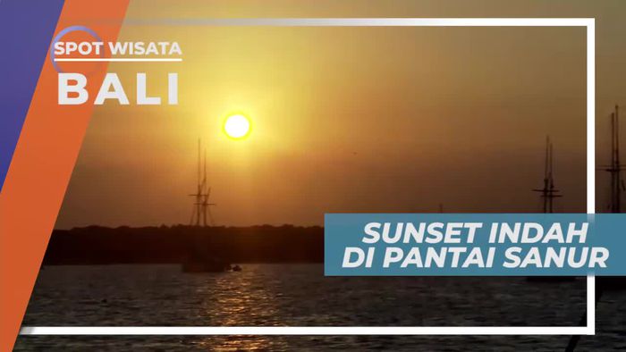 Panorama Indah Matahari Terbenam di Pantai Sanur Bali