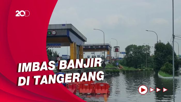 Genangan Belum Surut, Akses Keluar GT Bitung dari Jakarta Masih Ditutup