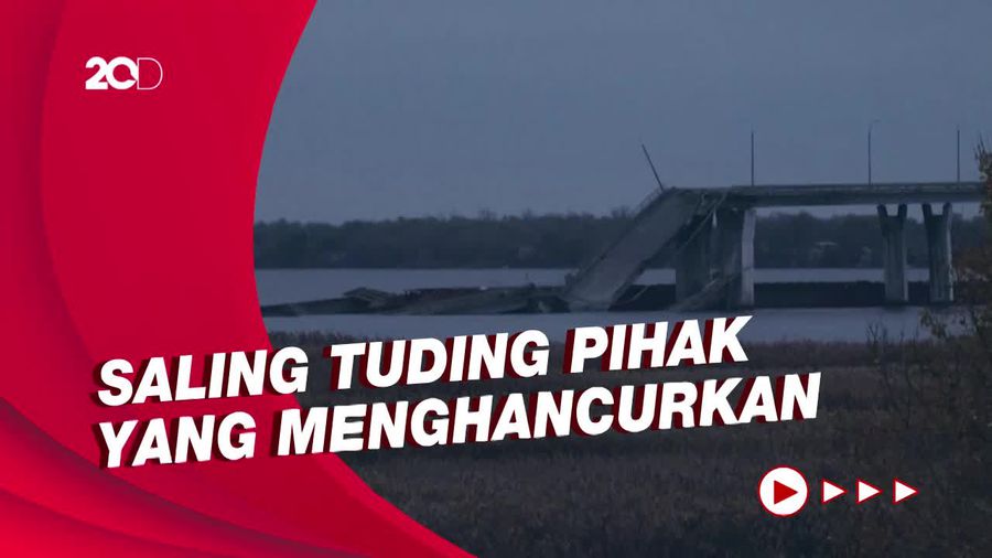 Runtuhnya Jembatan Antonovskyi Akses Utama Ukraina ke Wilayah Dikuasai Rusia
