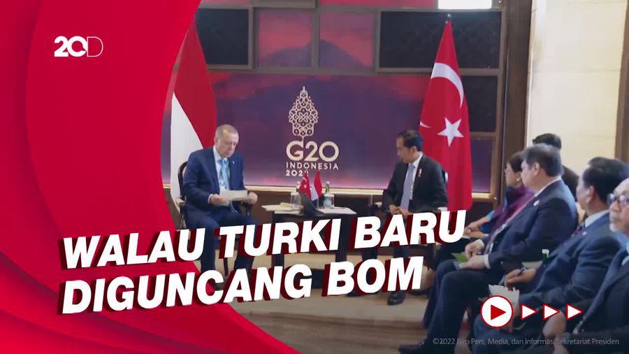 Jokowi Bertemu dengan Erdogan di KTT G20 Bali