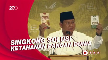 Prabowo Pamer Olahan Singkong di Forum Keamanan Pangan Dunia