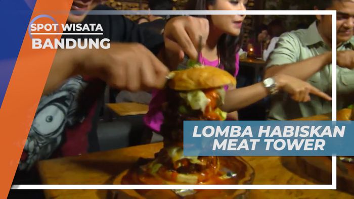 Adu Cepat Menghabiskan Menu Meat Tower Porsi Monster, Bandung