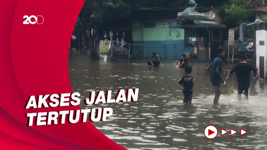 Perbaikan Tanggul Jebol di Tangerang Menunggu Air Surut