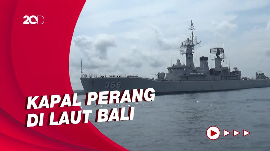 Penampakan Belasan Kapal Perang Siaga di Laut Bali Amankan KTT G20