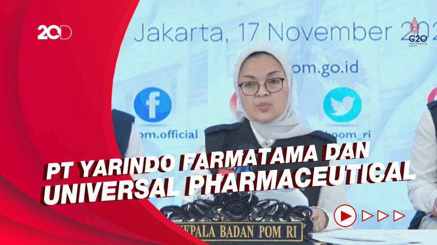 2 Perusahaan Farmasi Jadi Tersangka Kasus Cemaran Obat Sirup